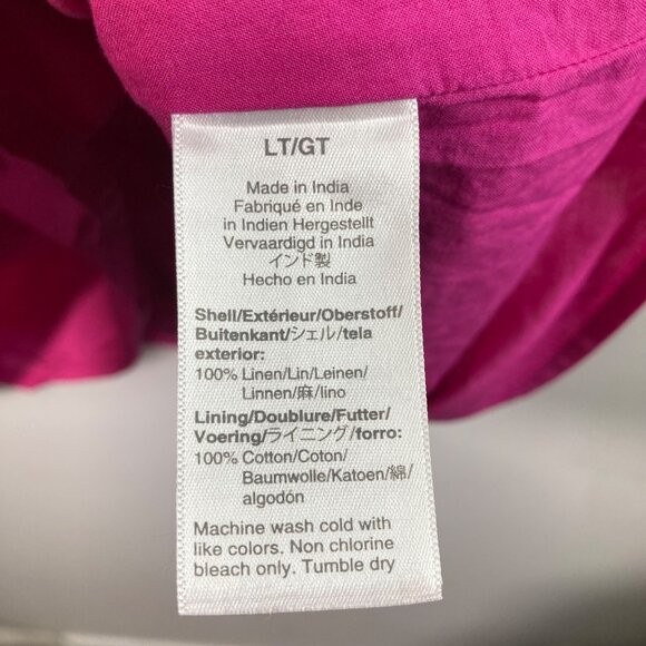 Womens J Crew Linen Dress Sleeveless Knee Length Pink LT Back Button Detail - Picture 8 of 9